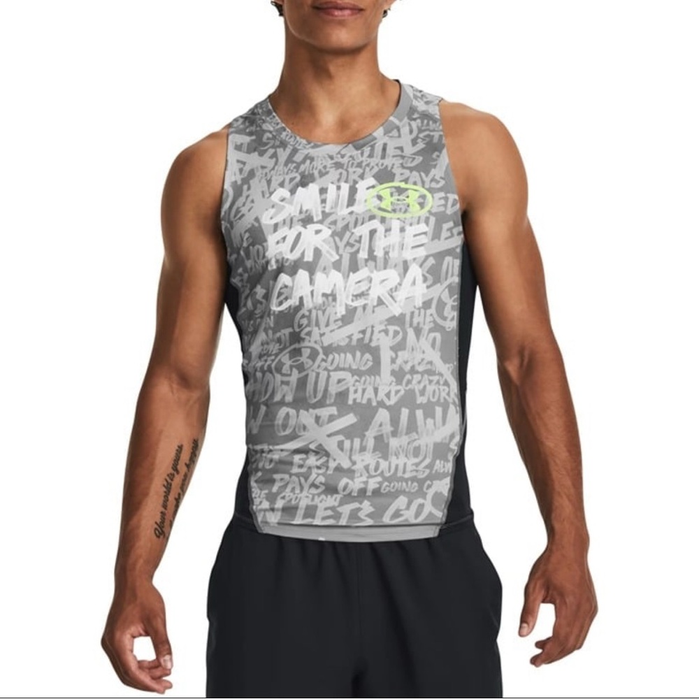 Under Armour Men's Gray Graphic Tank Top